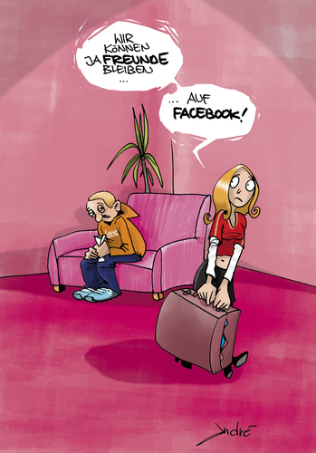 Cartoon: Gefällt mir (medium) by andre sedlaczek tagged medien,neue,facebook,network,social