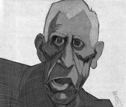 Cartoon: J.D.Salinger (medium) by Mattia Massolini tagged caricature