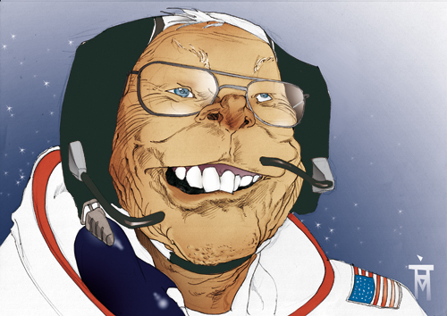Cartoon: Neil Armstrong (medium) by Mattia Massolini tagged neil,armstrong,caricature