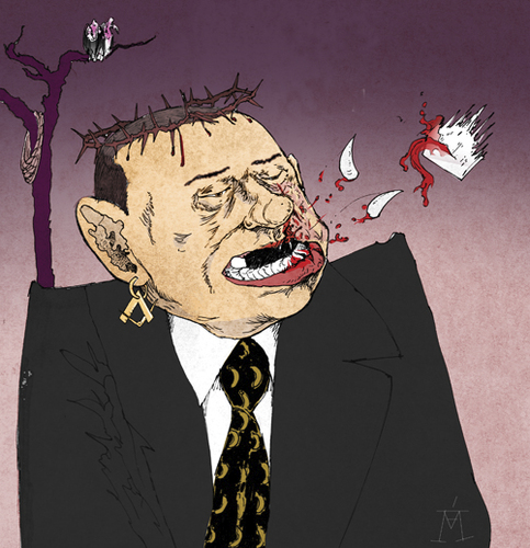 Cartoon: Silvio Berlusconi (medium) by Mattia Massolini tagged berlusconi,merda