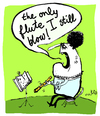 Cartoon: the only flute I still blow (small) by studionuts tagged music,love,sex