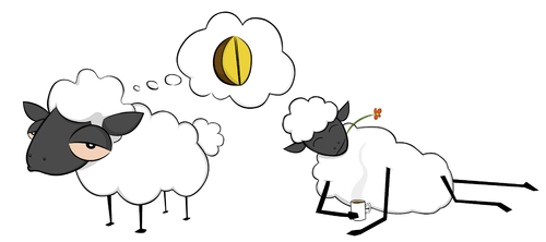 Cartoon: In need of Coffee (medium) by Playa from the Hymalaya tagged schaf,sheep,kaffee,coffee,entspannen,relax