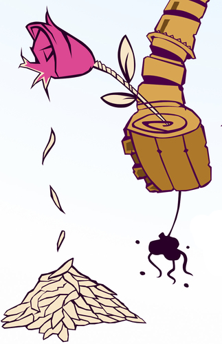 Cartoon: Love goes (medium) by Playa from the Hymalaya tagged love,liebe,rose,wither,welken,welkt