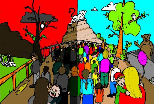 Cartoon: zoo (medium) by Playa from the Hymalaya tagged knut,ice,bear,polar,zoo,crowd