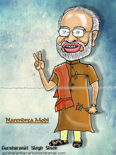 Narendra Modi By gursharanthecartoonist | Politics Cartoon | TOONPOOL
