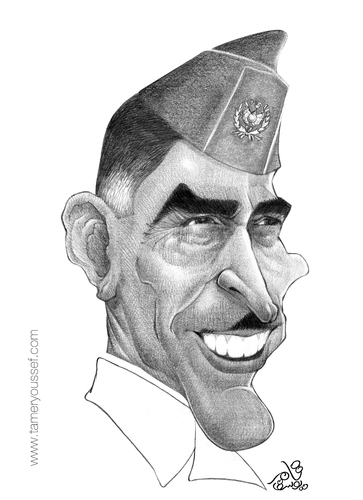 Cartoon: Abd al-Karim Qasim (medium) by tamer_youssef tagged abd,al,karim,qasim,abdel,kassem,iraq,catoon,caricature,portrait,pencil,art,sketch,by,tamer,youssef,egypt