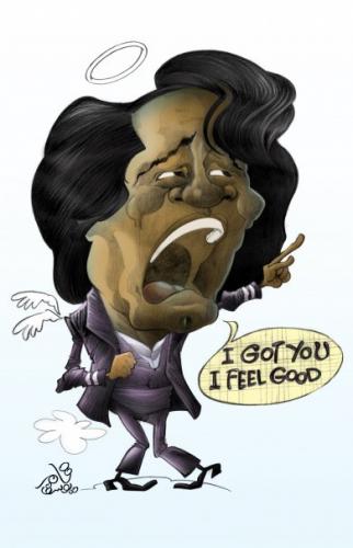 Cartoon: James Brown - USA (medium) by tamer_youssef tagged james,brown,caricature,by,tamer,youssef