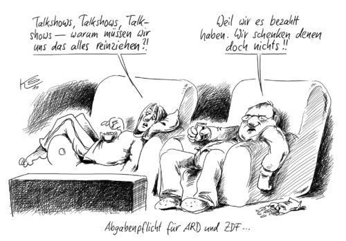 Cartoon: Abgaben (medium) by Stuttmann tagged ard,zdf,öffentlich,rechtliche,sender,tv,fernsehgebühren,gez,abgaben,ard,zdf,öffentlich,rechtliche,sender,tv,fernsehgebühren,gez,abgaben