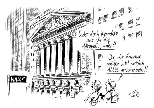 Cartoon: Akropolis (medium) by Stuttmann tagged griechenlandkrise,akropolis,eu,europa,wallstreet,goldman,sachs,griechenlandkrise,akropolis,eu,europa,wallstreet,goldman,sachs