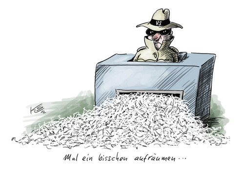 Cartoon: Aufräumen (medium) by Stuttmann tagged verfassungschutz,nsu