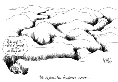 Cartoon: Ausgang (medium) by Stuttmann tagged afghanistan,guttenberg,bundeswehr,isaf,bundeswehr,guttenberg,isaf,militär,krieg,soldaten,ausgang