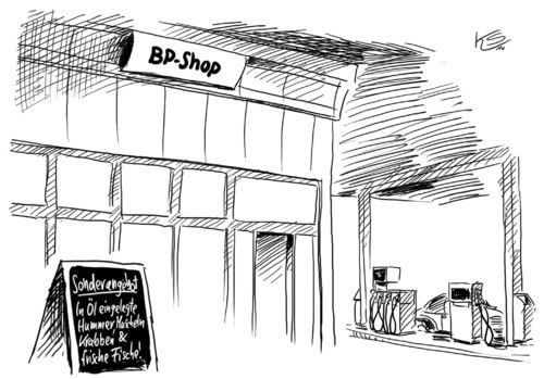 Cartoon: BP Shop (medium) by Stuttmann tagged bp,öl,ölpest,golf,mexiko,bp,öl,ölpest,golf,golf von mexiko,von,mexiko