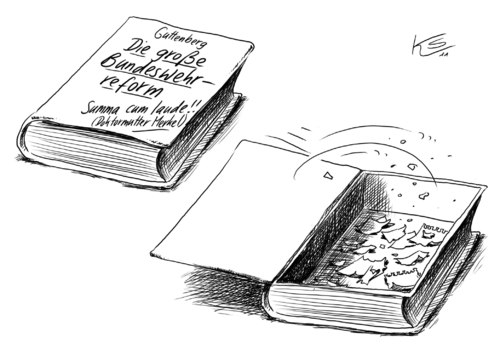 Cartoon: Cum_Laude (medium) by Stuttmann tagged cum,laude,summa,bundeswehr,reform,bundeswehrreform,summa,bundeswehr,bundeswehrreform,reform,cum laude,cum,laude