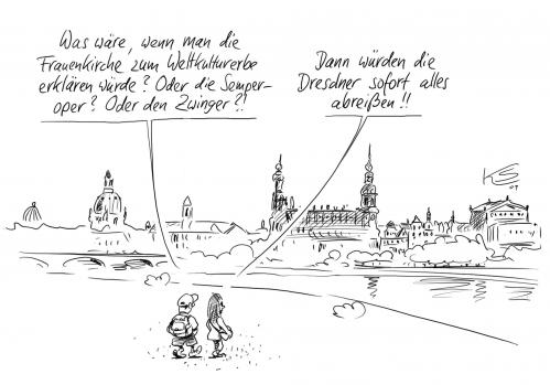 Cartoon: Die Dresdener (medium) by Stuttmann tagged dresden,weltkulturerbe,unesco,dresden,weltkulturerbe,unesco,kultur,kulturerbe,deutschland