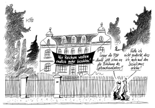 Cartoon: Die Reichen... (medium) by Stuttmann tagged fdp,spitzensteuersatz,fdp,spitzensteuersatz,steuer,finanzen,reich,arm
