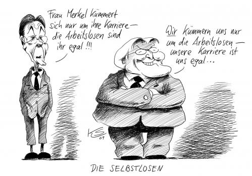 Cartoon: Die Selbstlosen (medium) by Stuttmann tagged arbeitslose,wahlen,steinmeier,müntefering,merkel,spd,cdu,arbeitslose,wahlen,wahl,frank walter steinmeier,müntefering,angela merkel,cdu,spd,frank,walter,steinmeier,angela,merkel