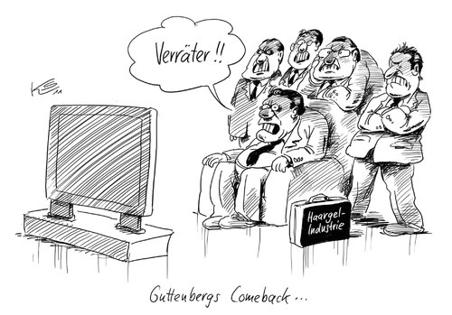 Cartoon: Guttenberg (medium) by Stuttmann tagged guttenberg,comeback