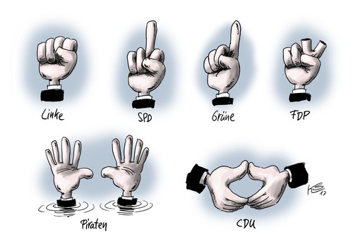 Cartoon: Hände (medium) by Stuttmann tagged wahlen,bundestagswahl,2013