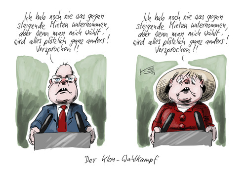 Cartoon: Klon-Wahlkampf (medium) by Stuttmann tagged mieten,wahlkampf