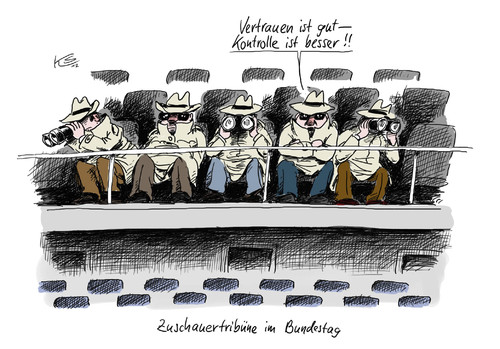 Cartoon: Kontrolle (medium) by Stuttmann tagged vmann,neonazis,nazis,verfassungsschutz,rechtsterror