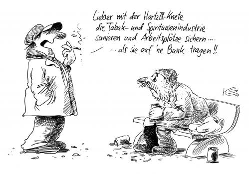 Cartoon: Lieber... (medium) by Stuttmann tagged hartz,zigarettenindustrie,alkohol,spirituosen,armut,arbeitslosigkeit,banken,finanzkrise,hartz,zigarettenindustrie,zigaretten,rauchen,alkohol,spirituosen,armut,arbeitslosigkeit,banken,finanzkrise,industrie,arbeit,arbeitsplatz,arbeitslos,arbeitsamt,bank,wirtschaft,finanzen,geld