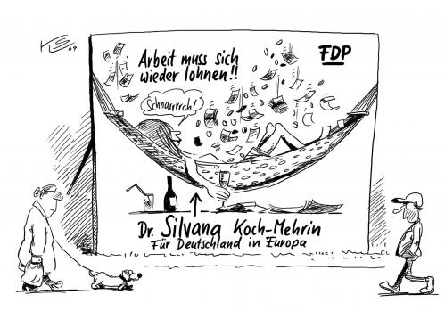 Cartoon: Lohn (medium) by Stuttmann tagged silvana,koch,mehrin,fdp,europawahlen,eu,arbeit,leistung,silvana,koch,mehrin,fdp,europawahlen,eu,leistung,arbeit,europawahl,wahl,wahlen,wähler,deutschland