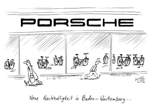 Cartoon: Nachhaltigkeit (medium) by Stuttmann tagged grüne,baden,württemberg,kretschmann,nachhaltigkeit,grüne,baden württemberg,kretschmann,nachhaltigkeit,porsche,baden,württemberg