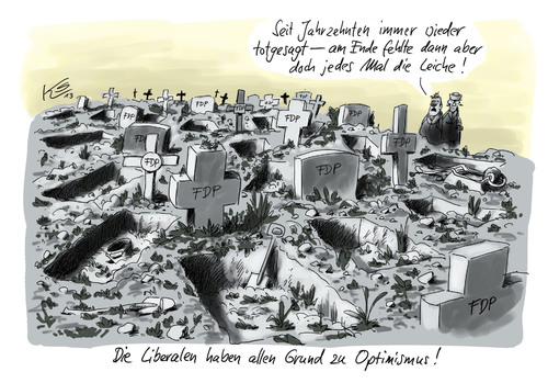Cartoon: Optimismus (medium) by Stuttmann tagged wahlen,bundestagswahl,2013,fdp