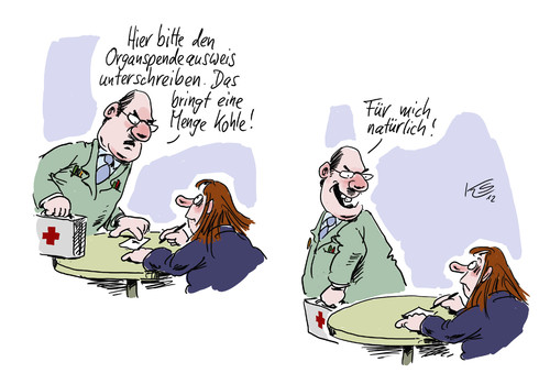 Cartoon: Organspende (medium) by Stuttmann tagged organspenden