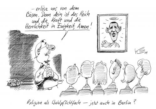 Cartoon: Pro Reli (medium) by Stuttmann tagged obama,messias,usa,präsident,schule,religionsunterricht,reli,barack obama,usa,amerika,präsident,präsidentschaft,schule,religionsunterricht,religion,unterricht,glaube,bibel,kirche,wahlplichtfach,bildung,wissen,heilig,messias,barack,obama