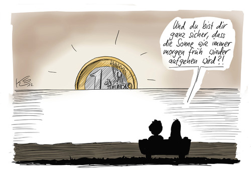 Cartoon: Sonnenuntergang (medium) by Stuttmann tagged eu,eurokrise,griechenland