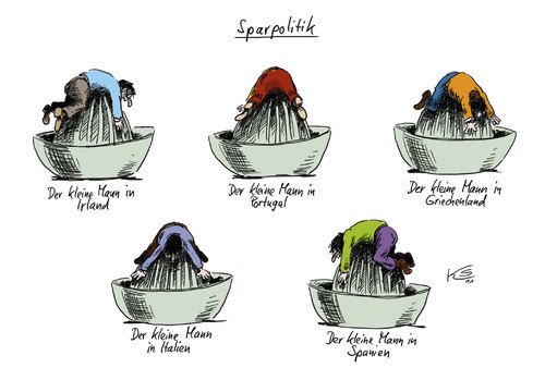 Cartoon: Sparpolitik (medium) by Stuttmann tagged eurokrise,eurozone,sparpolitik