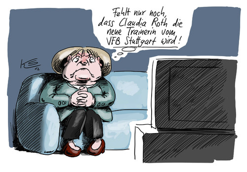 Cartoon: Stuttgart (medium) by Stuttmann tagged stuttgart,baden,württemberg,kuhn,grüne,bürgermeister,oberbürgermeister,roth