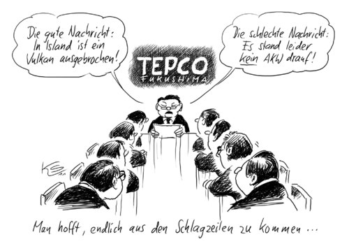 Cartoon: Tepco (medium) by Stuttmann tagged tepco,akw,atomkraft,fukushima,japan,tepco,akw,atomkraft,fukushima,japan
