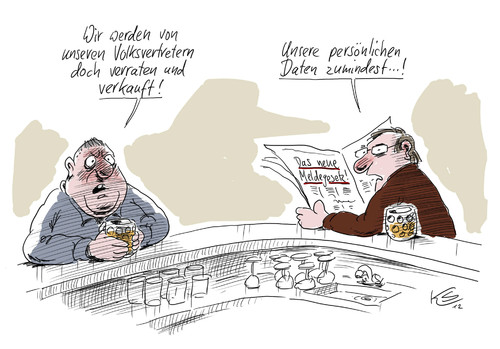 Cartoon: Verkauft (medium) by Stuttmann tagged bürgerdaten,daten,meldegesetz