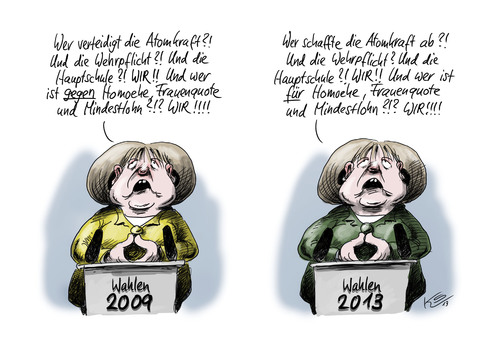 Cartoon: Wir! (medium) by Stuttmann tagged wahlen,bundestagswahl,2013,wahlkampf,wahlversprechen