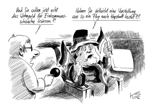 Cartoon: Wohngeld (medium) by Stuttmann tagged wohngeld,merkel,südafrika,wm,fußball,wohngeld,angela merkel,südafrika,wm,fußball,weltmeisterschaft,angela,merkel
