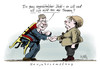 Cartoon: Empfang (small) by Stuttmann tagged privatkredit,wulff,geerkens,maschmeyer,merkel