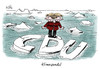 Cartoon: Klimawandel (small) by Stuttmann tagged cdu,wahlen,nrw,merkel
