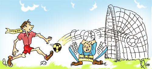 Cartoon: A FIFA Inspiration (medium) by remyfrancis tagged fifa,unemployment,joblessness,goal,football,world,cup