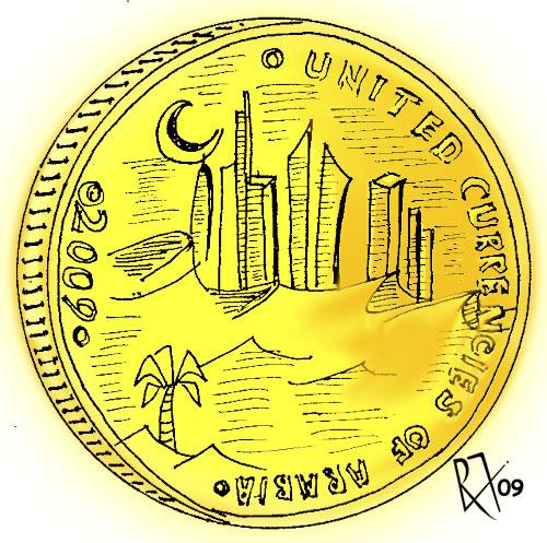 Cartoon: Arab Currency (medium) by remyfrancis tagged currency,arab,arabic,coin,cartoon,sketch,drawing
