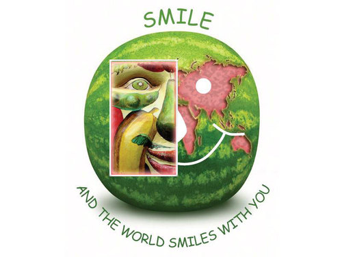 Cartoon: Smile Food (medium) by remyfrancis tagged food,smile,world,eat,happy