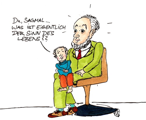 Cartoon: Der Hans Werner des Lebens (medium) by esquirol tagged hans,werner,sinn