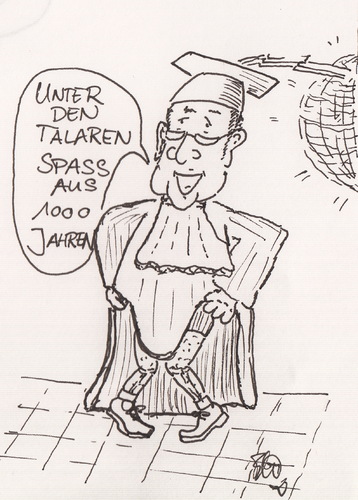 Cartoon: STUDIEREN MACHT SPASS!!!! (medium) by esquirol tagged studium,talar,studieren,68er