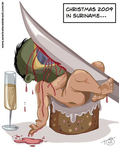 Cartoon: Christmas in Suriname (medium) by Toni DAgostinho tagged charge,brasil