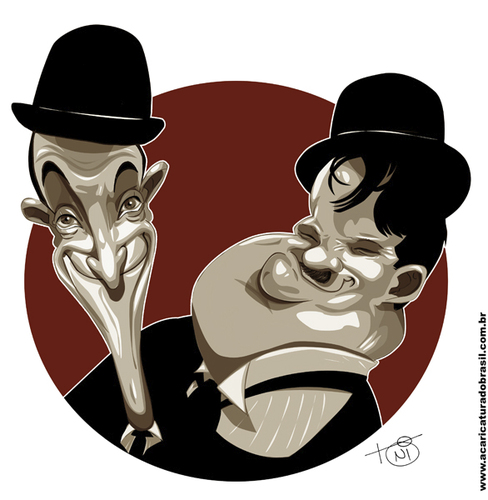 Laurel and Hardy By Toni DAgostinho | Media & Culture Cartoon | TOONPOOL