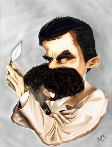 Cartoon: Nietzsche (medium) by Toni DAgostinho tagged caricature