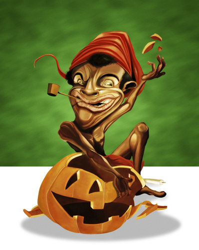 Cartoon: Saci X Halloween (medium) by Toni DAgostinho tagged saci