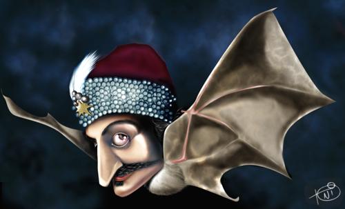 Cartoon: Vlad Tepes - Dracula (medium) by Toni DAgostinho tagged caricature