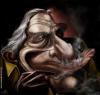 Cartoon: Caricature of Bukowski (small) by Toni DAgostinho tagged caricature